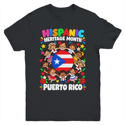 Hispanic Heritage Month Puerto Rico Flag Boys Girls Kids Youth Shirt | siriusteestore
