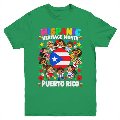 Hispanic Heritage Month Puerto Rico Flag Boys Girls Kids Youth Shirt | siriusteestore