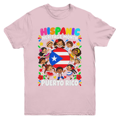 Hispanic Heritage Month Puerto Rico Flag Boys Girls Kids Youth Shirt | siriusteestore