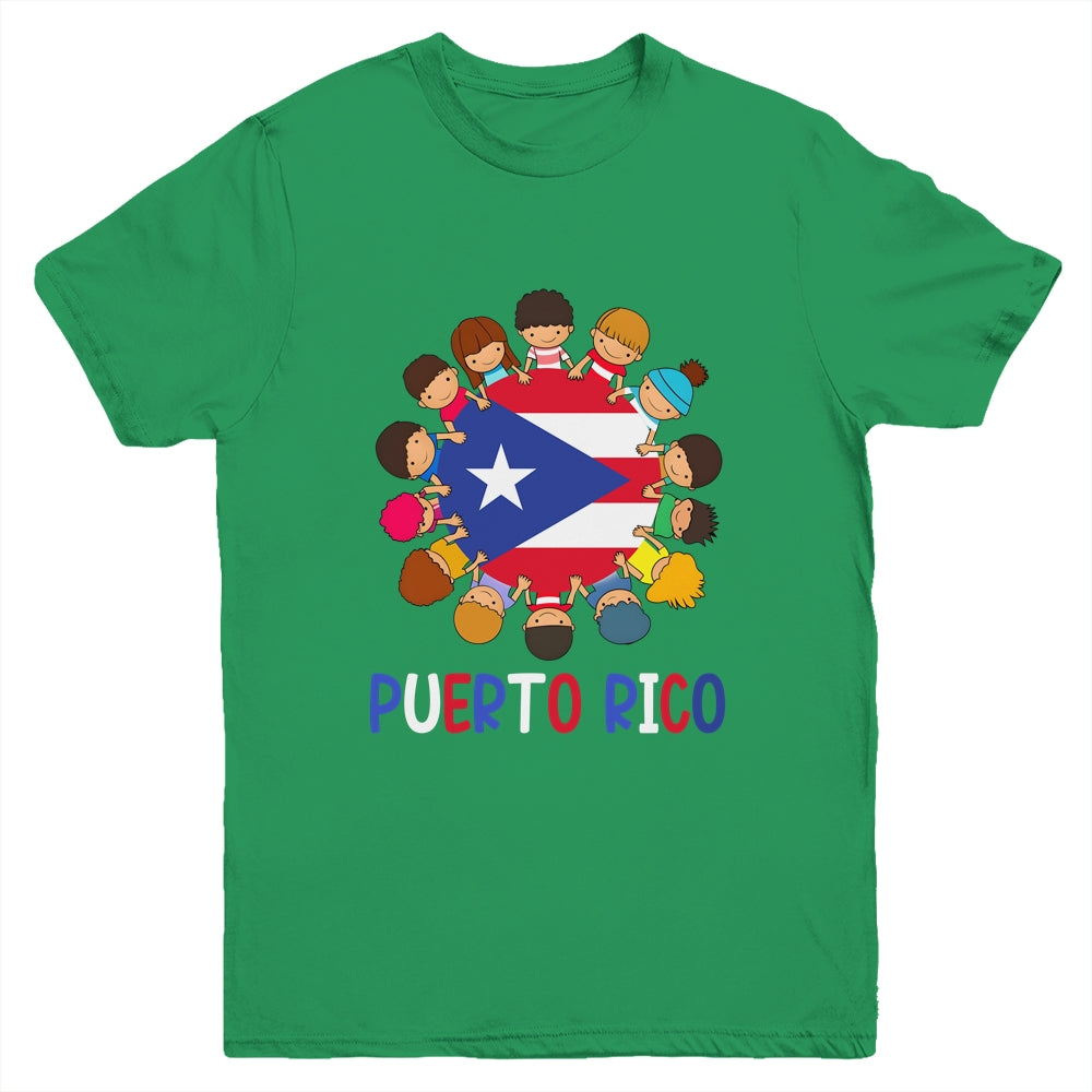 Hispanic Heritage Month Puerto Rico Rican Kids Boys Girls Youth Shirt | siriusteestore