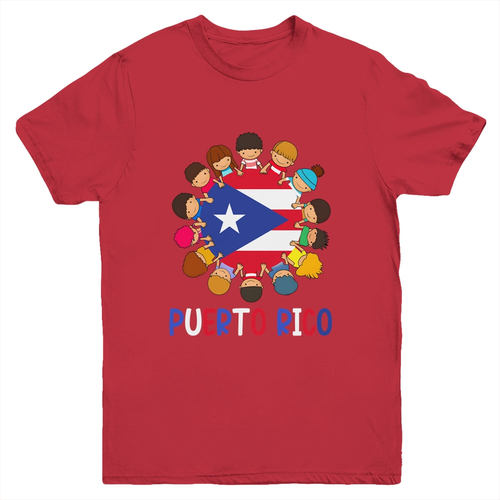 Hispanic Heritage Month Puerto Rico Rican Kids Boys Girls Youth Shirt | siriusteestore