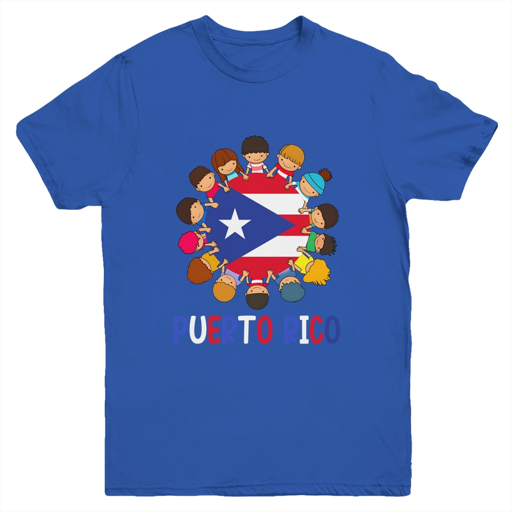 Hispanic Heritage Month Puerto Rico Rican Kids Boys Girls Youth Shirt | siriusteestore