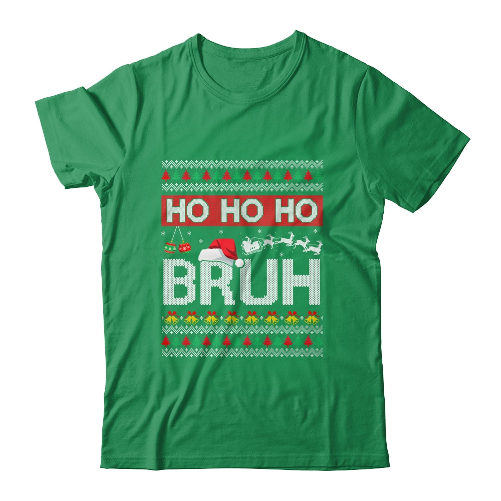 Ho Ho Ho Bruh Funny Christmas Ugly Holiday Santa Hat Shirt & Sweatshirt | siriusteestore