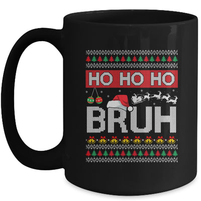 Ho Ho Ho Bruh Funny Christmas Ugly Holiday Santa Hat Mug | siriusteestore