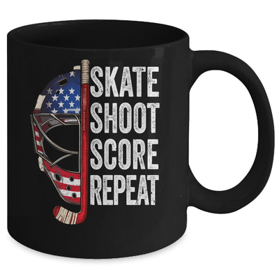 Hockey Player USA American Flag 4th Of July Men Women Kids Mug | siriusteestore