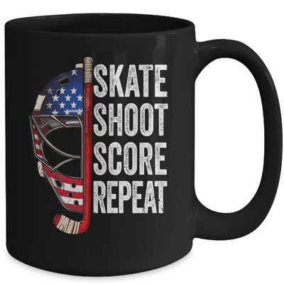 Hockey Player USA American Flag 4th Of July Men Women Kids Mug | siriusteestore