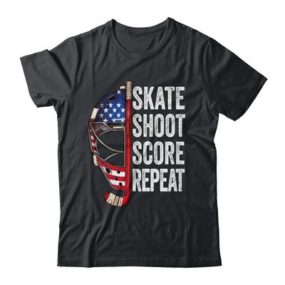 Hockey Player USA American Flag 4th Of July Men Women Kids Shirt & Hoodie | siriusteestore