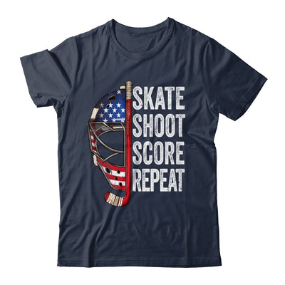 Hockey Player USA American Flag 4th Of July Men Women Kids Shirt & Hoodie | siriusteestore