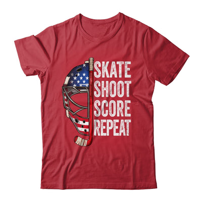 Hockey Player USA American Flag 4th Of July Men Women Kids Shirt & Hoodie | siriusteestore