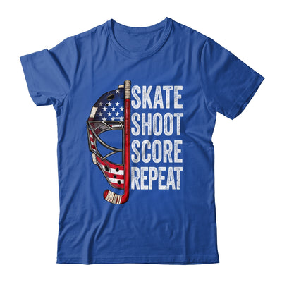 Hockey Player USA American Flag 4th Of July Men Women Kids Shirt & Hoodie | siriusteestore