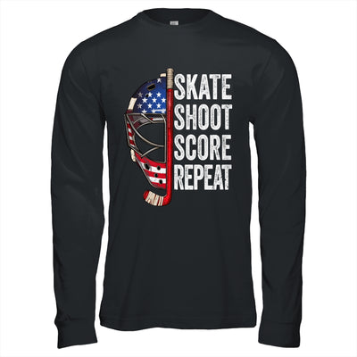 Hockey Player USA American Flag 4th Of July Men Women Kids Shirt & Hoodie | siriusteestore