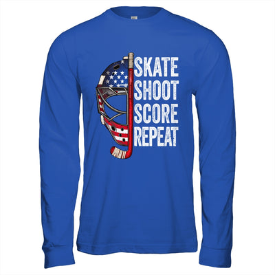 Hockey Player USA American Flag 4th Of July Men Women Kids Shirt & Hoodie | siriusteestore