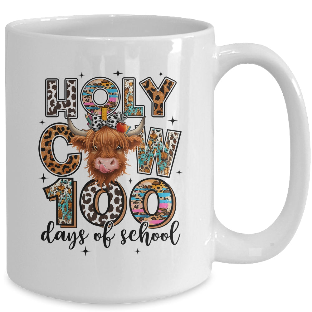 Holy Cow 100 Days Of School 100th Day Smarter Teacher Kids Mug | siriusteestore