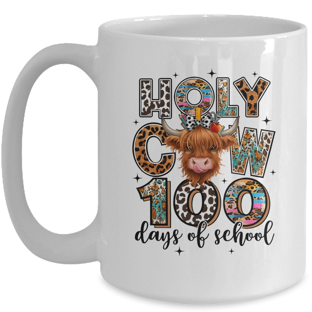 Holy Cow 100 Days Of School 100th Day Smarter Teacher Kids Mug | siriusteestore