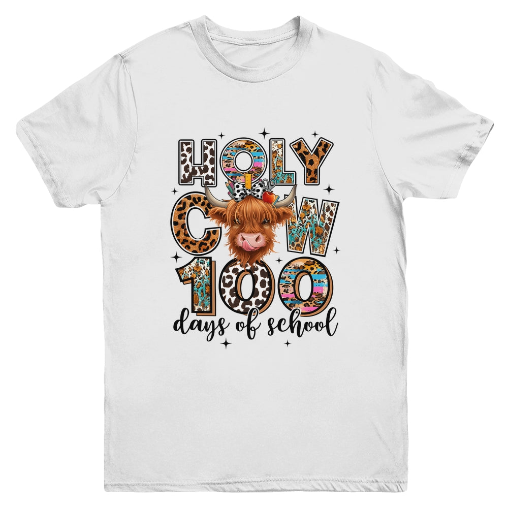 Holy Cow 100 Days Of School 100th Day Smarter Teacher Kids Youth Shirt | siriusteestore