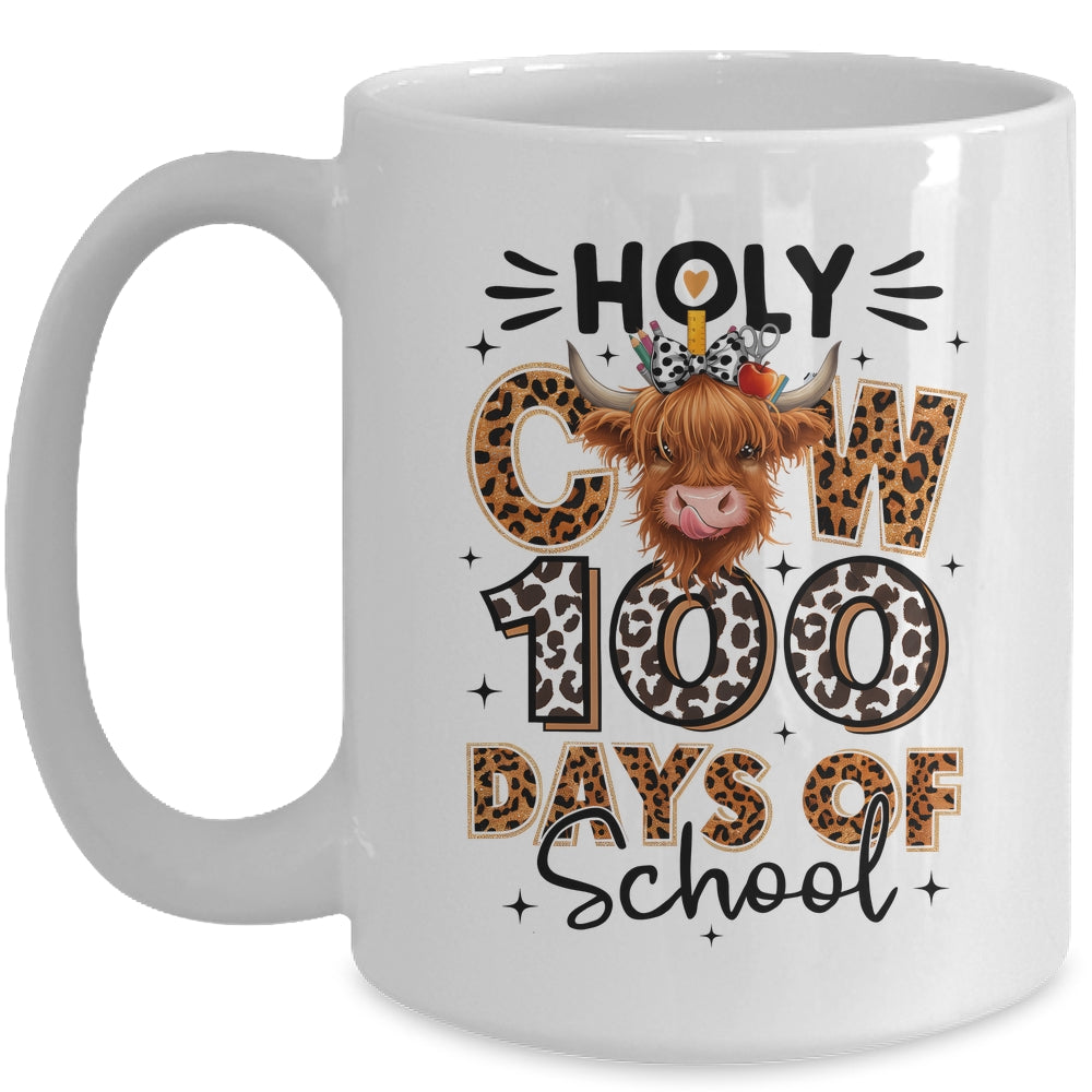 Holy Cow 100 Days Of School Girls 100th Day Teacher Kids Mug | siriusteestore