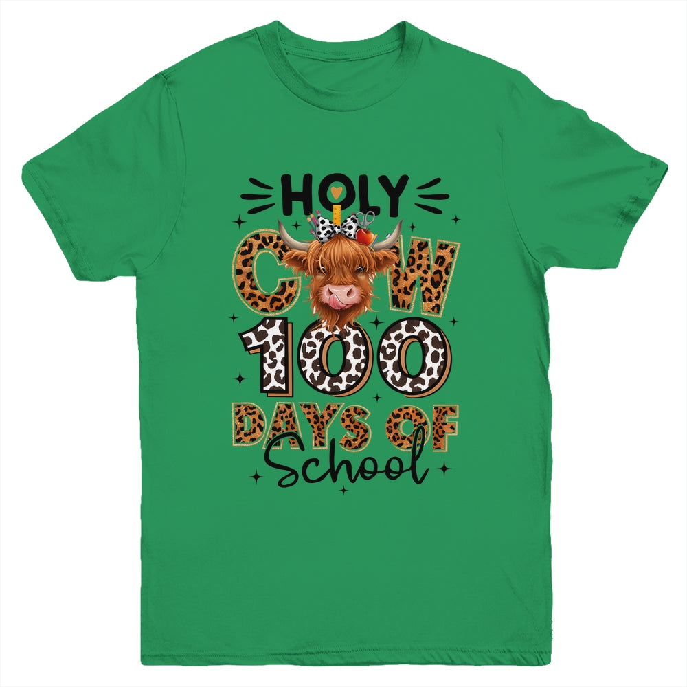Holy Cow 100 Days Of School Girls 100th Day Teacher Kids Youth Shirt | siriusteestore