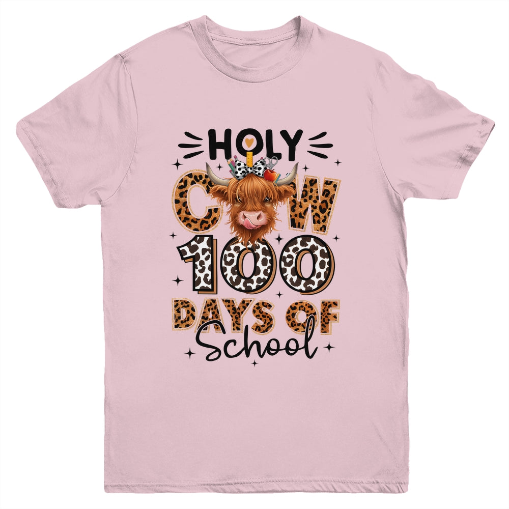 Holy Cow 100 Days Of School Girls 100th Day Teacher Kids Youth Shirt | siriusteestore