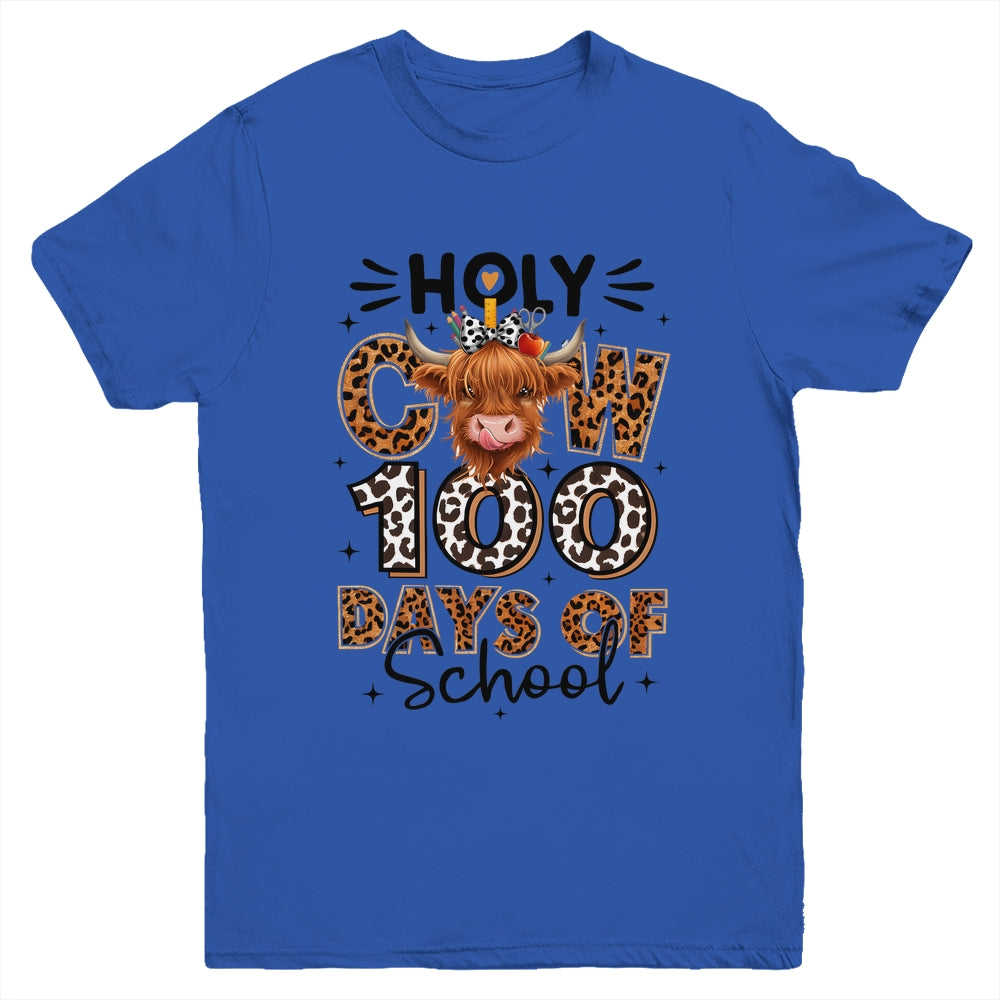 Holy Cow 100 Days Of School Girls 100th Day Teacher Kids Youth Shirt | siriusteestore