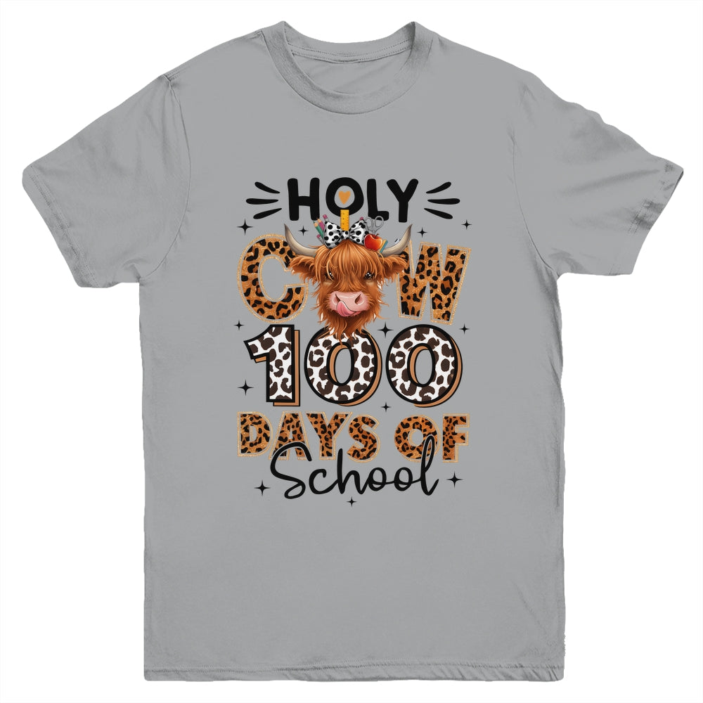 Holy Cow 100 Days Of School Girls 100th Day Teacher Kids Youth Shirt | siriusteestore