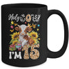 Holy Cow I'm 15 Years Old Farm Cow Sunflowers 15th Birthday Mug | siriusteestore