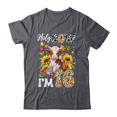 Holy Cow I'm 16 Years Old Farm Cow Sunflowers 16th Birthday Shirt & Hoodie | siriusteestore