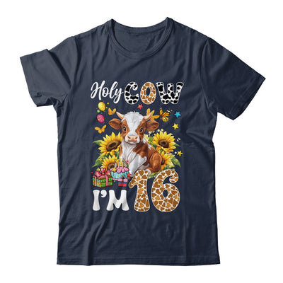 Holy Cow I'm 16 Years Old Farm Cow Sunflowers 16th Birthday Shirt & Hoodie | siriusteestore