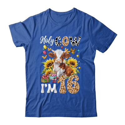 Holy Cow I'm 16 Years Old Farm Cow Sunflowers 16th Birthday Shirt & Hoodie | siriusteestore