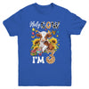 Holy Cow I'm 3 Years Old Farm Cow Sunflowers 3rd Birthday Youth Shirt | siriusteestore