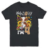 Holy Cow I'm 4 Years Old Farm Cow Sunflowers 4th Birthday Youth Shirt | siriusteestore