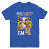 Holy Cow I'm 4 Years Old Farm Cow Sunflowers 4th Birthday Youth Shirt | siriusteestore