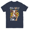 Holy Cow I'm 7 Years Old Farm Cow Sunflowers 7th Birthday Youth Shirt | siriusteestore