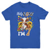 Holy Cow I'm 7 Years Old Farm Cow Sunflowers 7th Birthday Youth Shirt | siriusteestore
