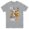Holy Cow I'm 7 Years Old Farm Cow Sunflowers 7th Birthday Youth Shirt | siriusteestore