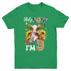 Holy Cow I'm 9 Years Old Farm Cow Sunflowers 9th Birthday Youth Shirt | siriusteestore