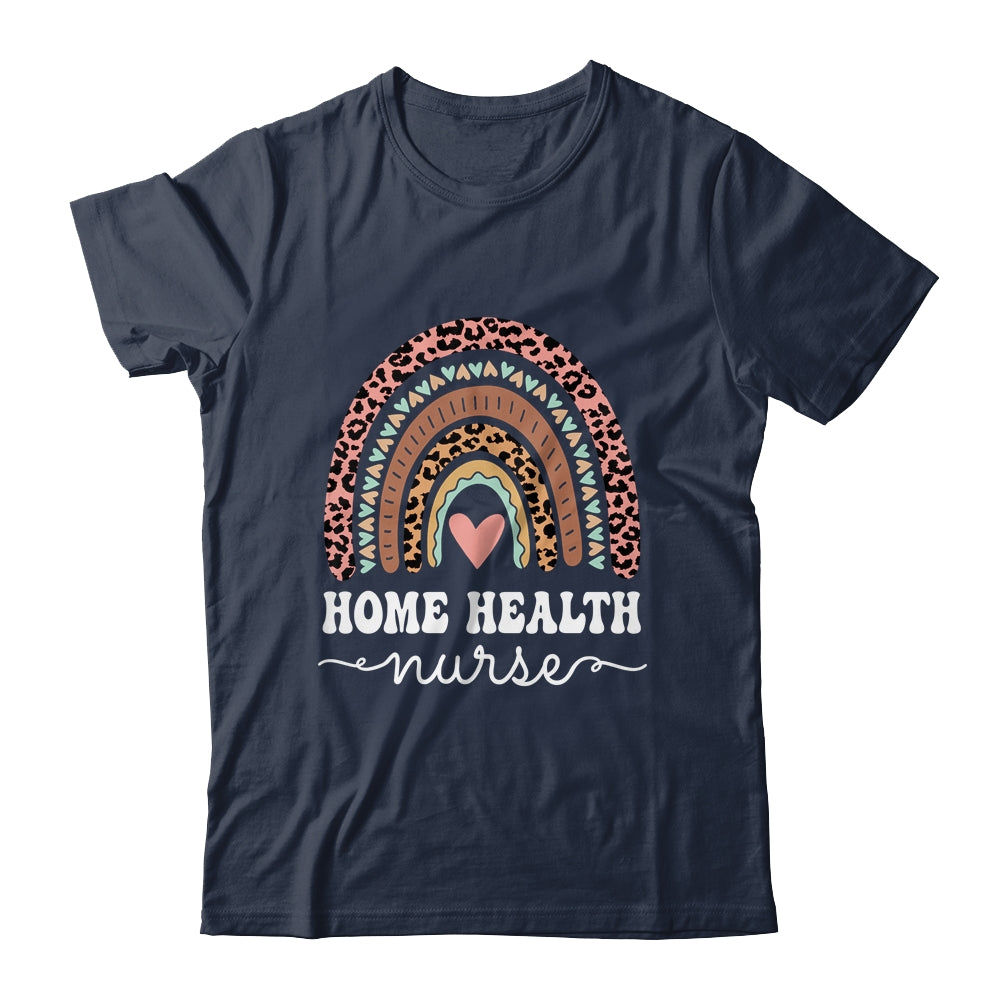 Home Health Nurse Home Care Nursing Rainbow Leopard Shirt & Tank Top | siriusteestore