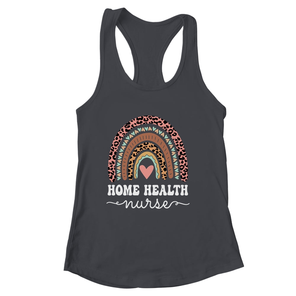 Home Health Nurse Home Care Nursing Rainbow Leopard Shirt & Tank Top | siriusteestore