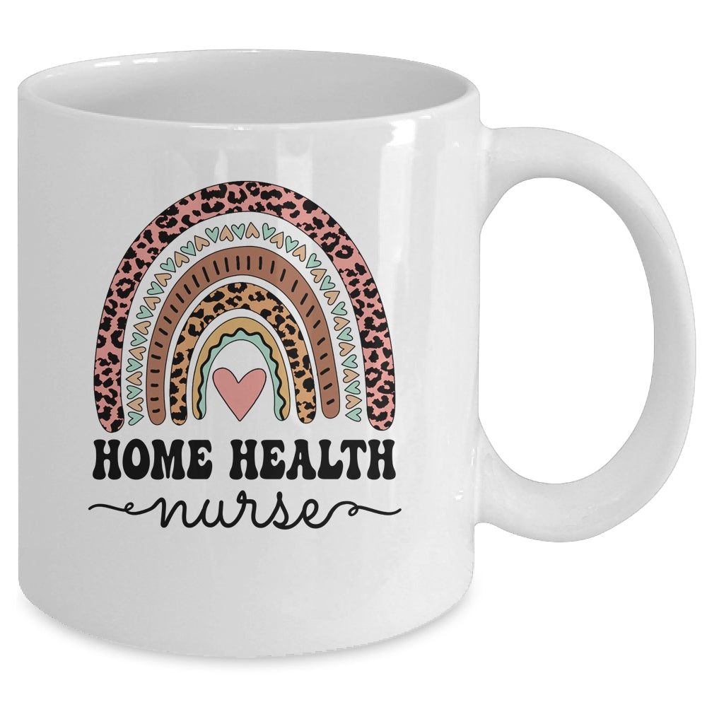 Home Health Nurse Home Care Nursing Rainbow Mug | siriusteestore