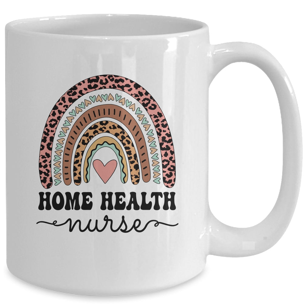 Home Health Nurse Home Care Nursing Rainbow Mug | siriusteestore