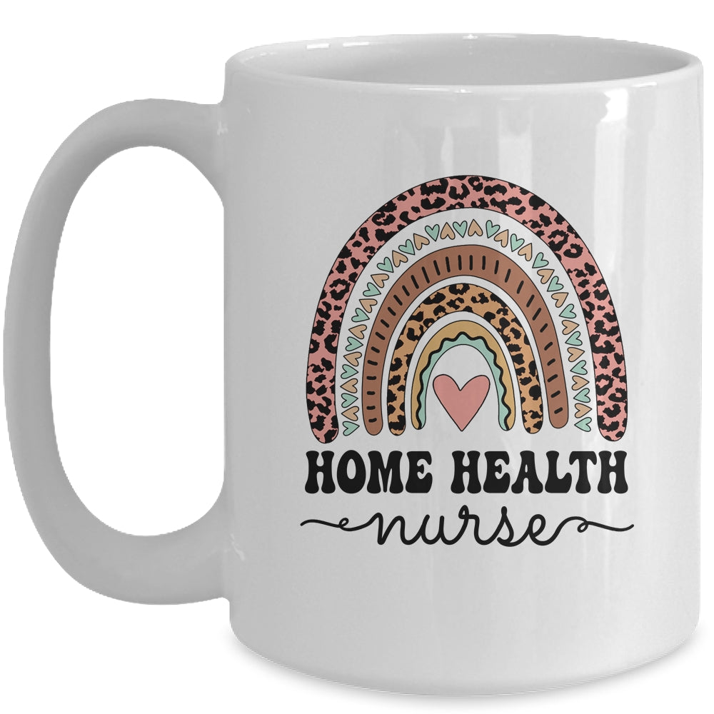Home Health Nurse Home Care Nursing Rainbow Mug | siriusteestore