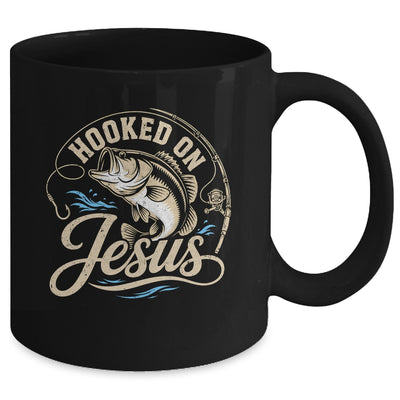 Hooked On Jesus Christian Fishing Bass Faith Mug | siriusteestore