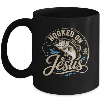 Hooked On Jesus Christian Fishing Bass Faith Mug | siriusteestore