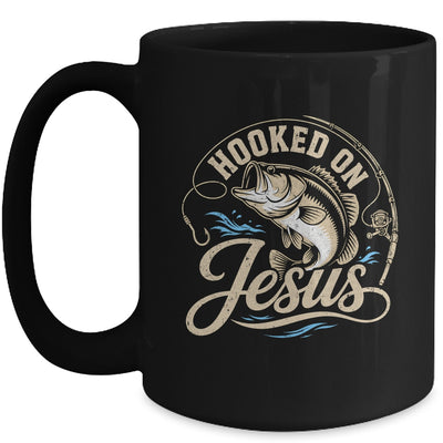 Hooked On Jesus Christian Fishing Bass Faith Mug | siriusteestore
