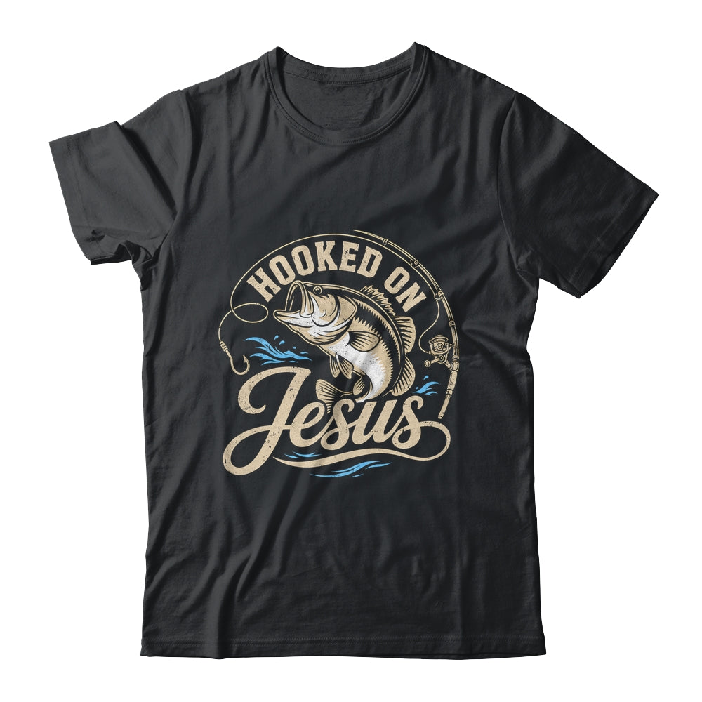 Hooked On Jesus Christian Fishing Bass Faith Shirt & Hoodie | siriusteestore