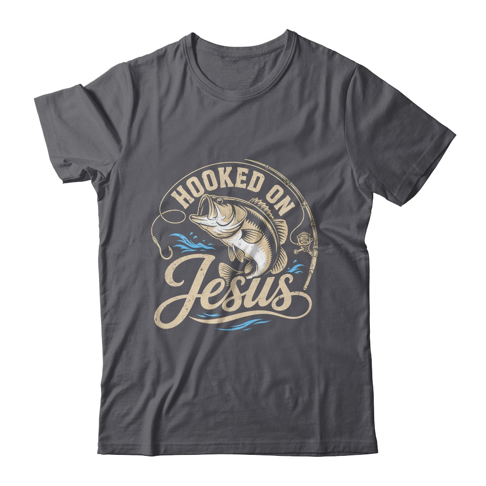 Hooked On Jesus Christian Fishing Bass Faith Shirt & Hoodie | siriusteestore