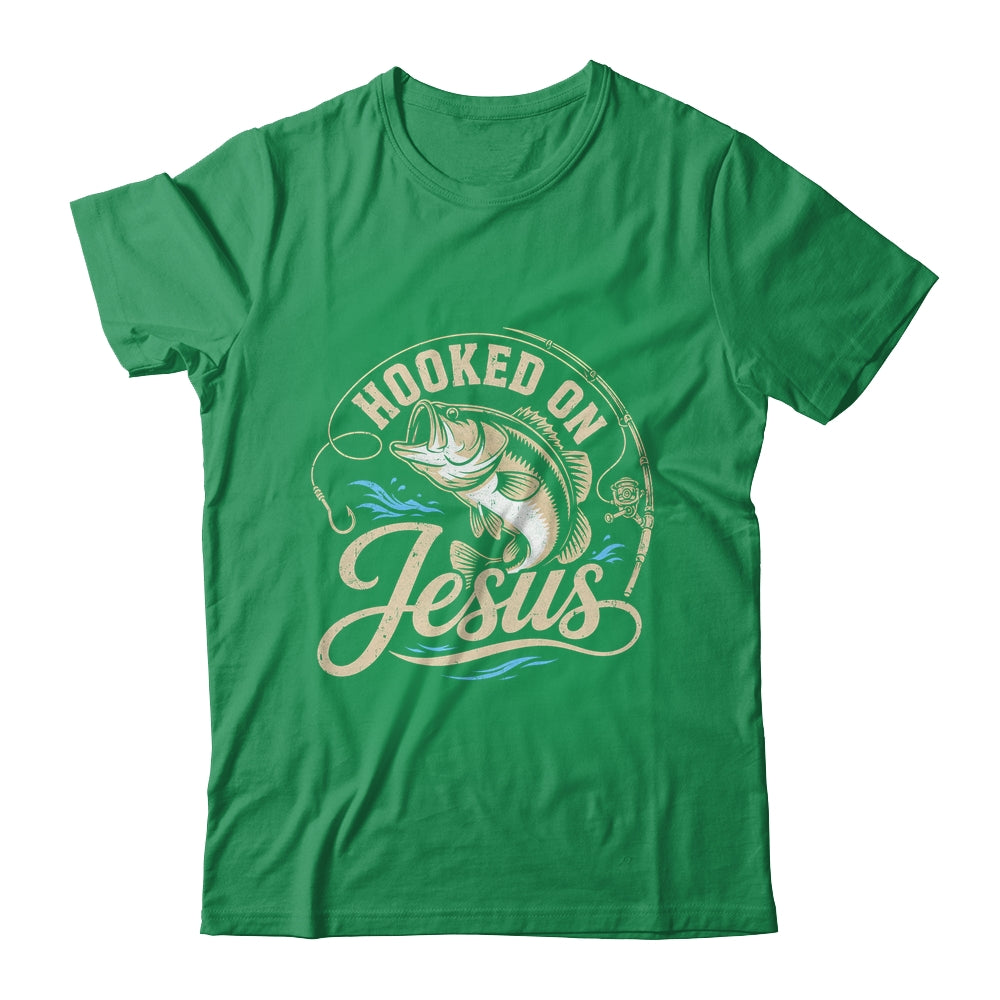 Hooked On Jesus Christian Fishing Bass Faith Shirt & Hoodie | siriusteestore