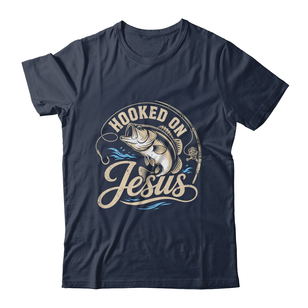 Hooked On Jesus Christian Fishing Bass Faith Shirt & Hoodie | siriusteestore