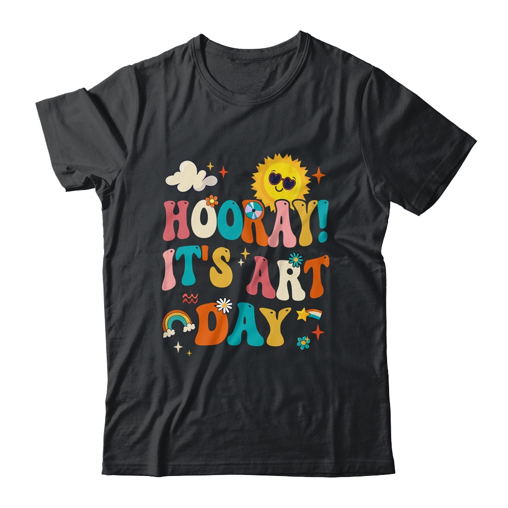 Hooray It's Art Day Art Teacher Rainbow Cute Student Teacher Shirt & Hoodie | siriusteestore