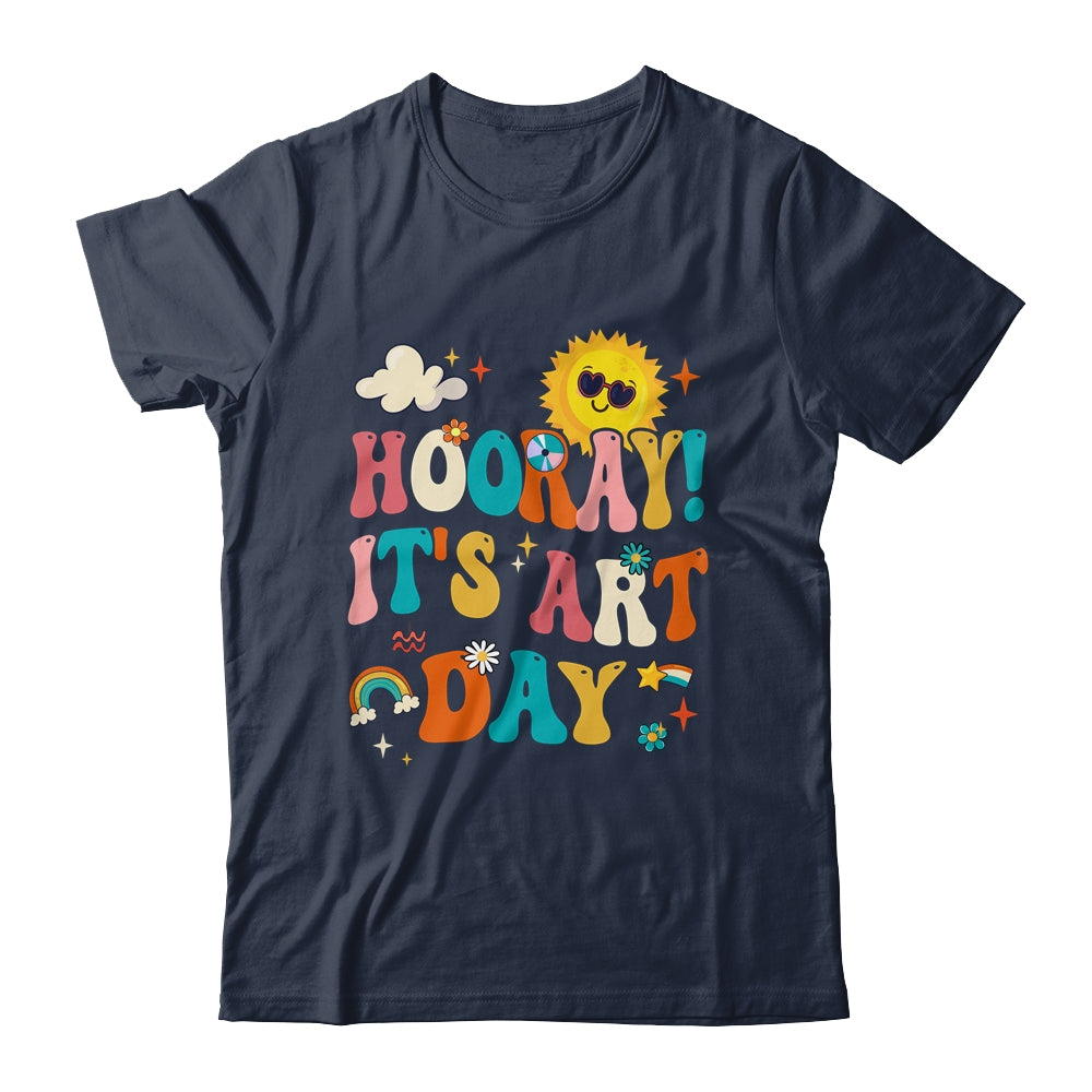 Hooray It's Art Day Art Teacher Rainbow Cute Student Teacher Shirt & Hoodie | siriusteestore