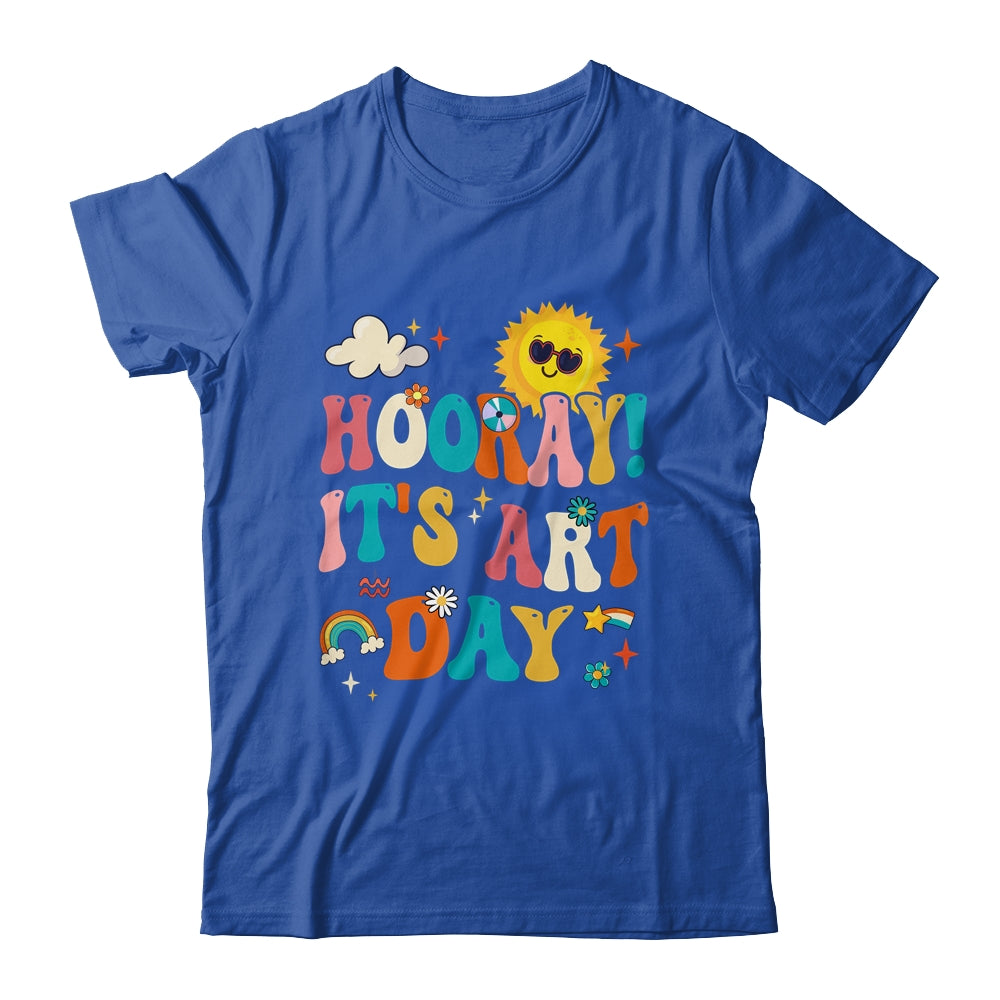 Hooray It's Art Day Art Teacher Rainbow Cute Student Teacher Shirt & Hoodie | siriusteestore